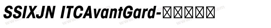 SSIXJN ITCAvantGard字体转换